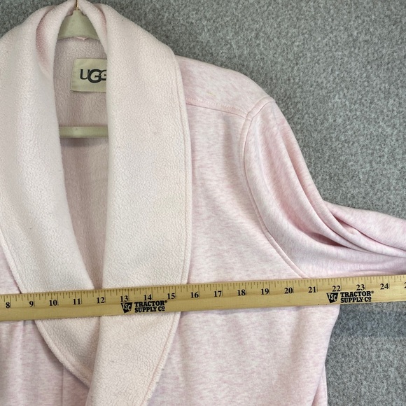 UGG bathrobe plush pink flannel lined L warm and cozy midi modest - Picture 3 of 10
